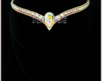 Rhinestone Ballroom Hairpiece, Dance Headpiece, Competition Hair Accessory