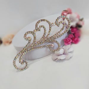 AB Crystal Rhinestone dance hairpiece, Sparkle ballroom headpiece, strass dance hair accessories, lyrical costume