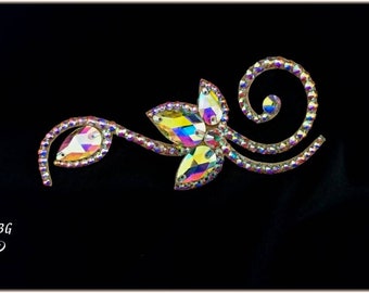 Dance hair accessories, Ballroom jewelry, Latin dance Hairpiece, Headpiece, ballroom dance dress, Rhinestone jewelry, Hair dance accessories