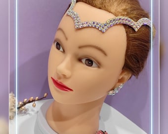 Dance Hairpiece, Ballroom Headpiece Jewelry, Rhinestone Hair Accessories, Latin Crystal Hair Piece