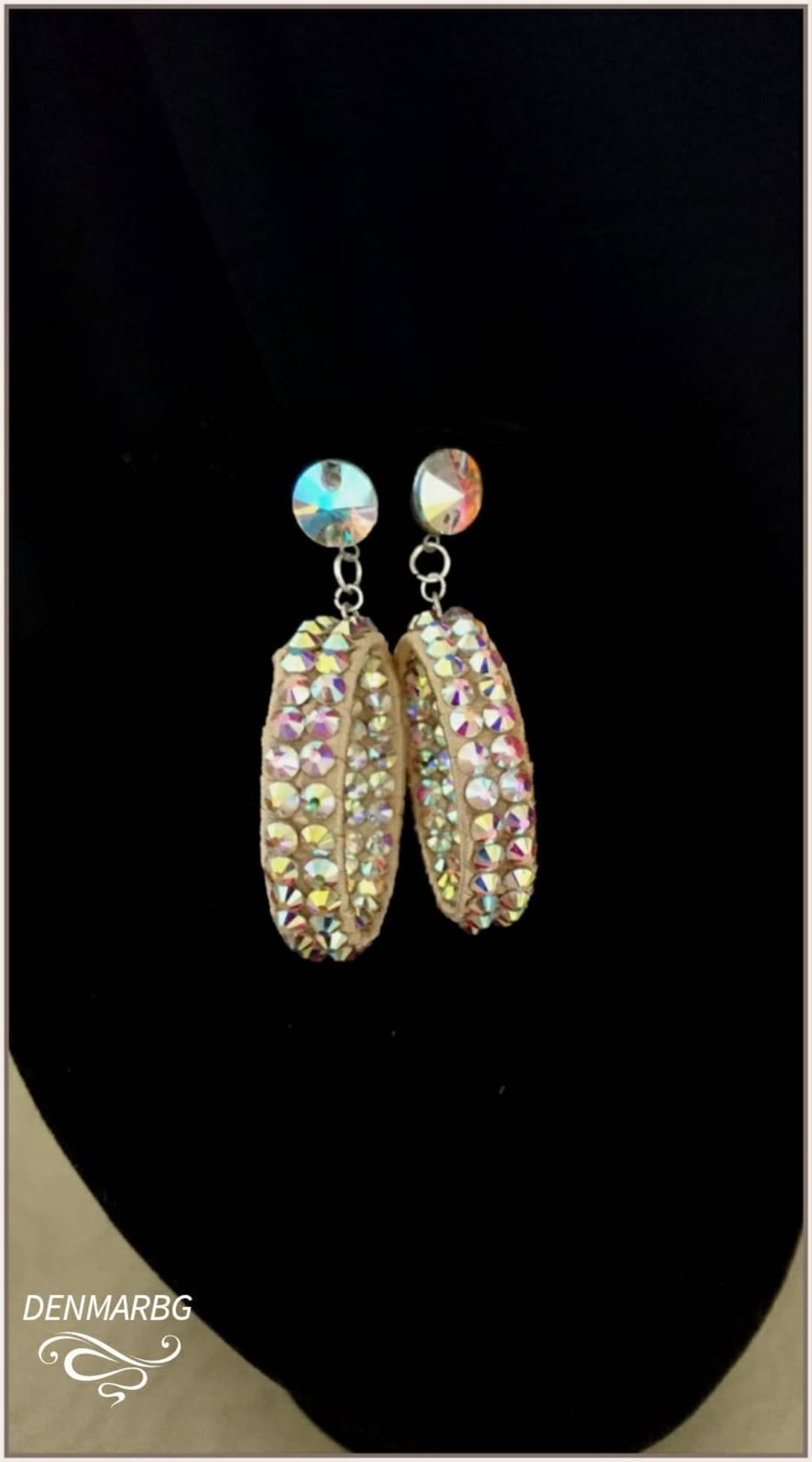 Earrings, Ballroom Dance Jewelry, Rhinestone Ballroom Earrings, Dance Competition Ballroom