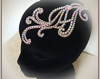 Ballroom rhinestone jewelry, dance headpiece, dance hair accessories, ballroom gown, ballroom hairpiece, ballroom jewelry, lyrical costume