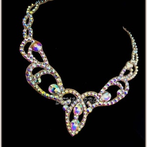 Ballroom necklace, ballroom gown, dance costume accessory, ballroom jewellery, dance necklace, dance jewelry, latin dress, dance performance