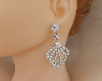 AB Crystal Ballroom-dansoorbellen, strass-wedstrijdsieraden