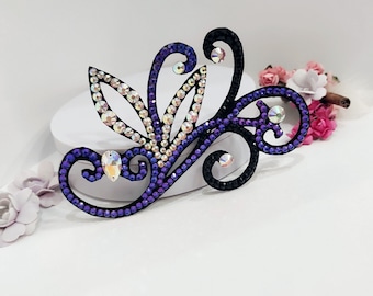 Ballroom Hairpiece, Hair Piece Rhinestone Jewelry, Dance Hair Accessories, Rhythm Latin Headpiece, Costume Competition