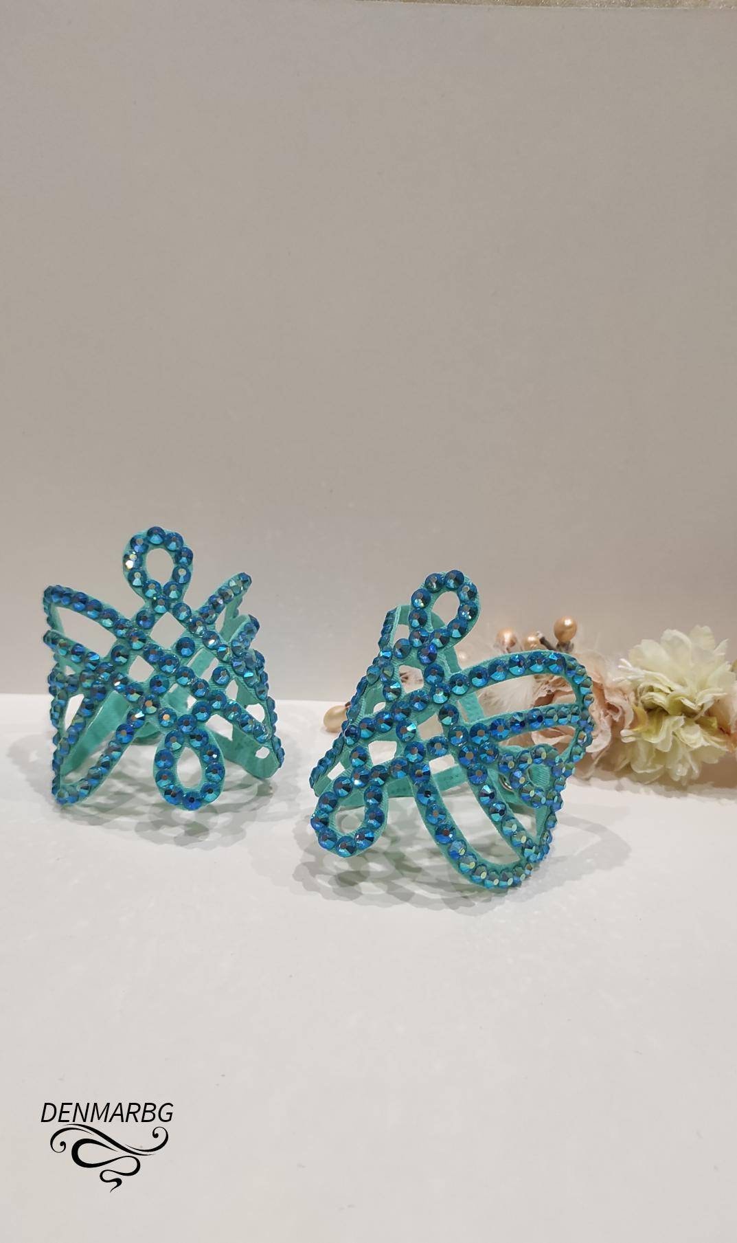 Rhinestone Ballroom Dance Jewelry Set, Earrings and Cuffs - Etsy