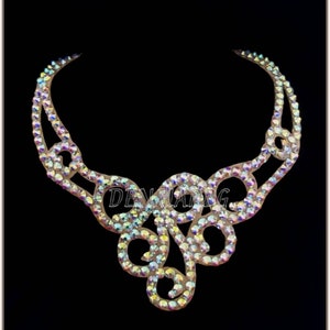 Ballroom jewelry, Rhinestone dance jewelry, Ballroom Latin dance, dance costume accessories, Ballroom dance necklace, Rhinestone accessories