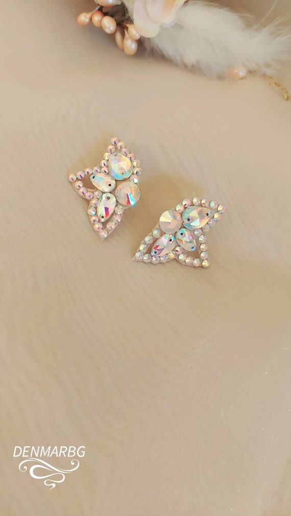 Rhinestone earrings deals for dance