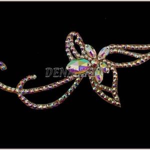 Hairpiece, Ballroom jewelry, dance hair jewelry, Hairpiece, dance competition jewelry, Rhinestone jewelry, Hair dance accessories, headpiece