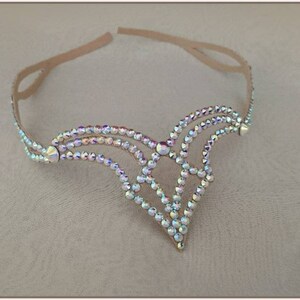 Dance hair jewelry, Ballroom Hairpiece, ballroom latin dance jewelry, dance hair accessory, AB Crystal jewelry, Rhinestone hair accessory