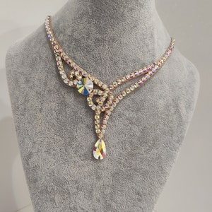 Ballroom jewelry, ballroom necklace, ballroom gown, latin dance accessory, ballroom dress, dance performance, rhythm dress,latin smooth gown