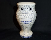 Owl Stein KAUZEN Bier Handmade Stoneware Salt Glazed Cup Westerwald Pottery
