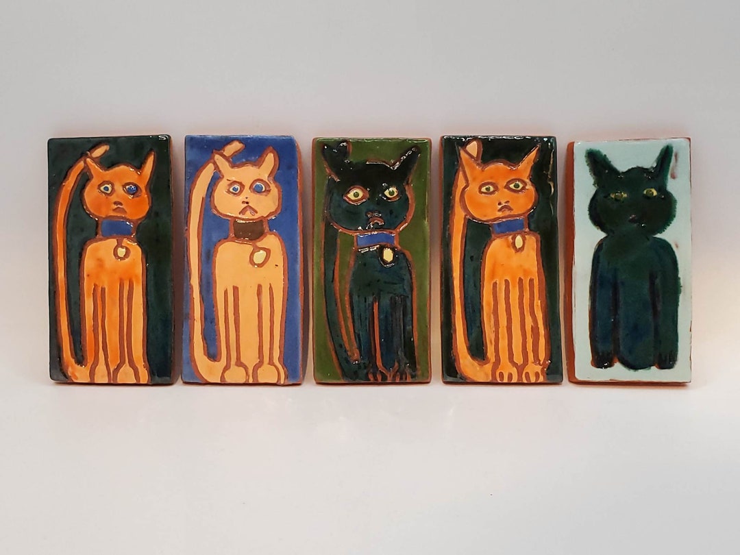 Cat Ceramic Tiles Kitchen Backsplash Bathroom Wall Garden Gate Etsy