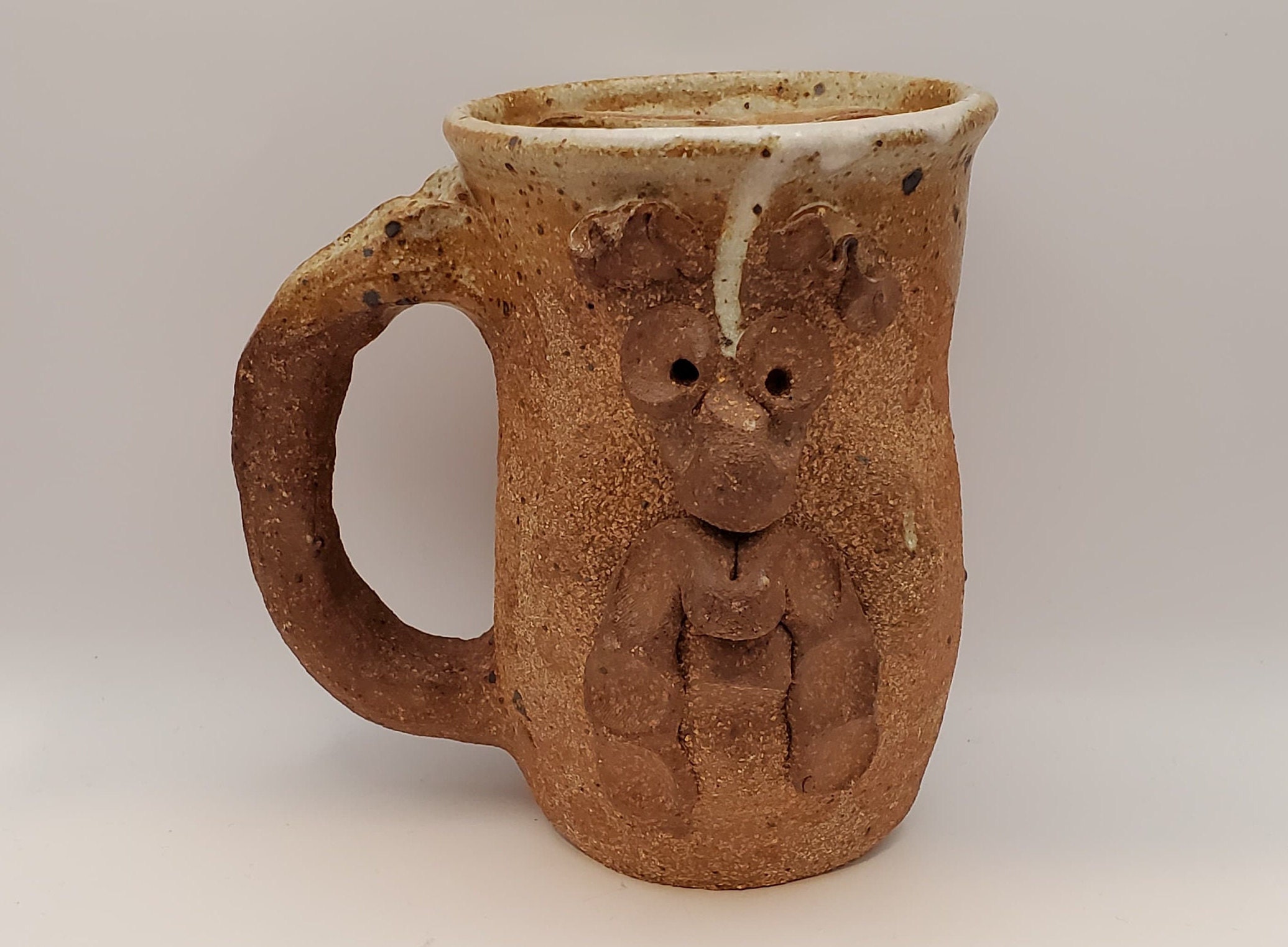 Ugly Face Pottery 3D Man With Mustache Mug – Mug Barista