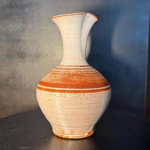 Vtg Wine Carafe Bottle: Handmade by Deneen Pottery 24 Ounces, Signed