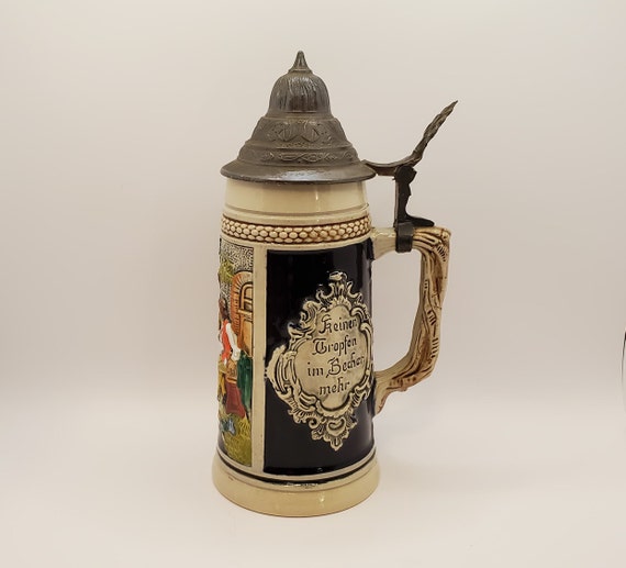Thewalt German Beer Stein Made in Germany 1070 Impressed Mark Etsy