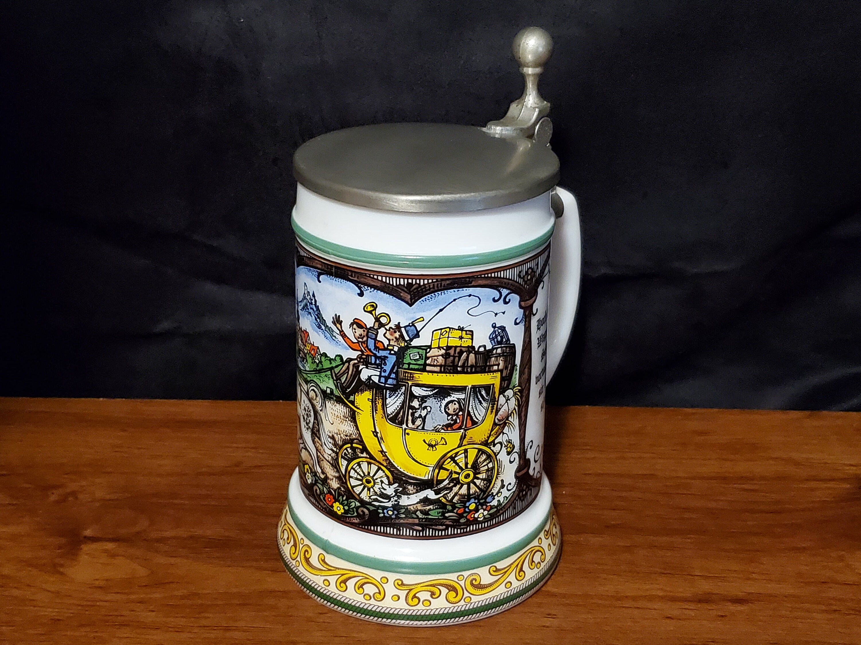 Milk GlassGerman Beer SteinBMFBierseidelPewter Etsy