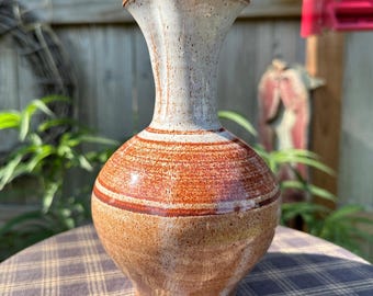 Vintage Deneen Pottery Stoneware Bottle: Handmade Olive Oil Dispenser
