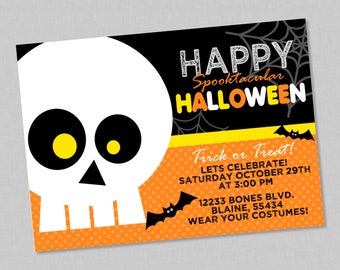 halloween chalkboard pumpkin party invitation elegant etsy