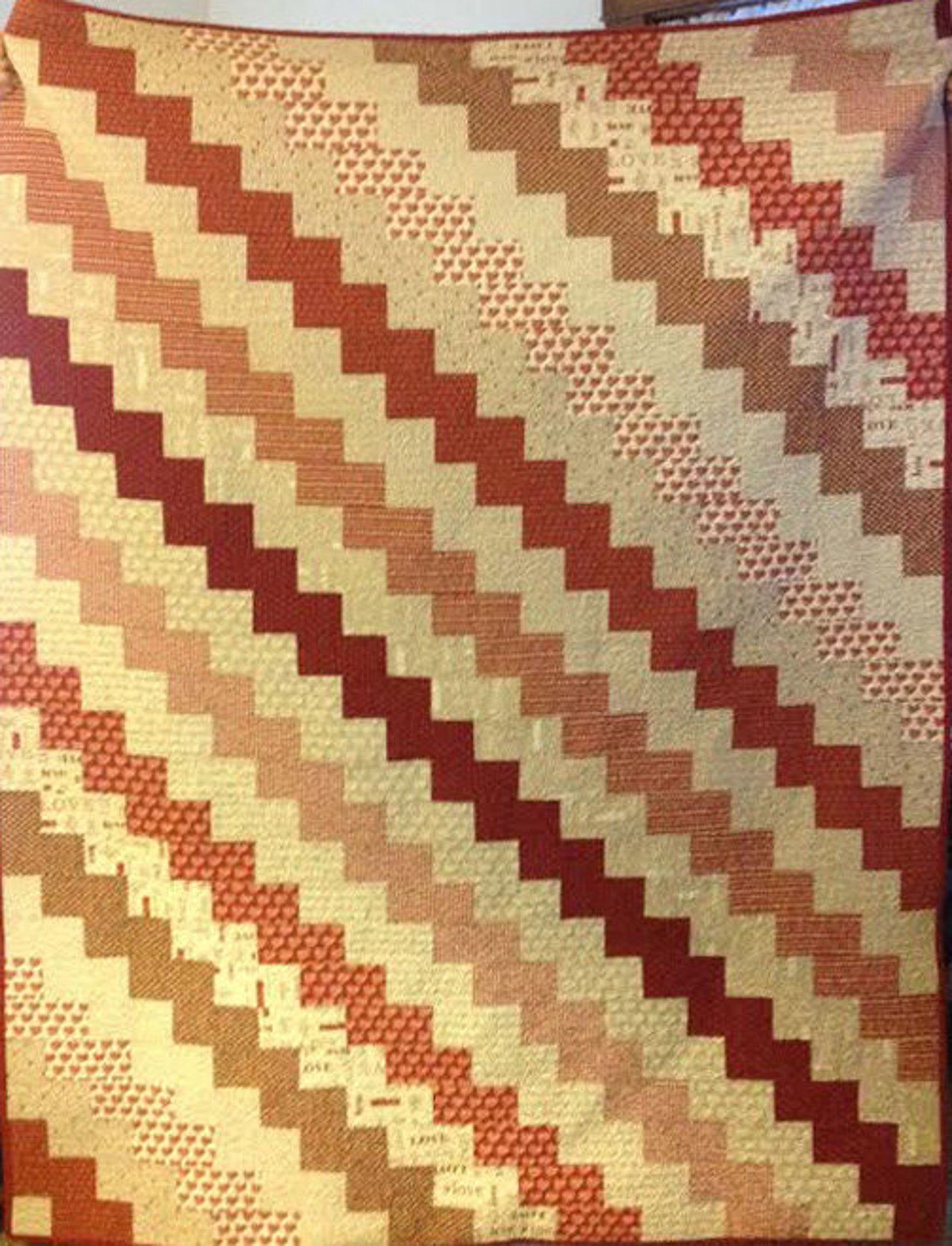 Decorating Wuilt With Ric Rak Ric Rac Path Quilt Pattern. Size 55 X 72