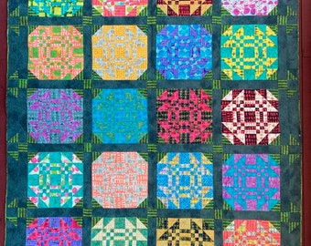 Safari quilt pattern, 78" x 96"