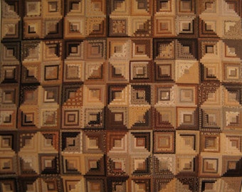 Wedding Log Cabin Quilt Pattern by Shopgirl Quilts