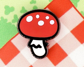 Tiny Mushroom Enamel Pin