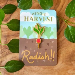 Radish Veggie Harvest Hard Enamel Pin