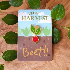 Beet Veggie Harvest Hard Enamel Pin