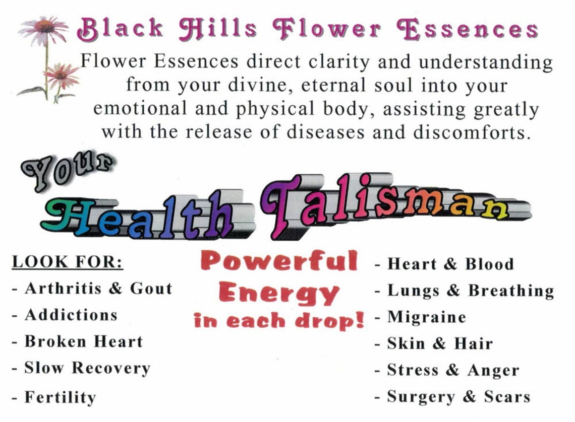 Flower Essences Stress & Anger Health Talisman Flower Etsy