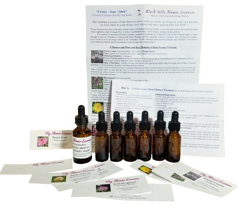 Kit Doityourself Createyourown Flower Essences Easy Etsy