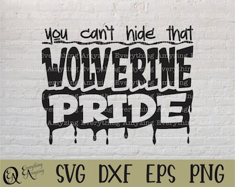 Wolverine Pride svg, Wolverines maskot svg, Wolverines skolanda svg, Wolverine cheerleading svg, Cricut, silhuett, svg, png, eps, dxf