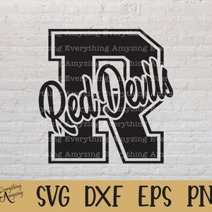 Diablos Rojos svg, Mascota de los Diablos Rojos svg, Espíritu Escolar de los Diablos Rojos svg, Diablos Rojos Porristas svg, Cricut, Silueta, svg, png, eps, dxf