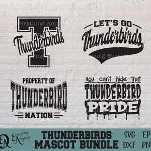 Thunderbirds Mascot svg, Thunderbirds School Spirit svg, Thunderbirds Cheerleading svg, Thunderbirds, Cricut, Silhouette, svg, png, eps, dxf