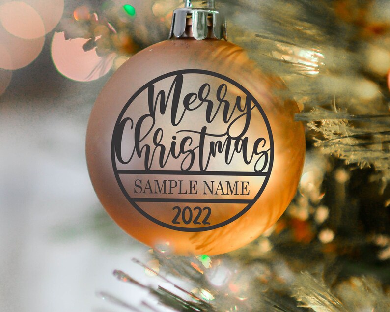 Merry Christmas Ornament Svg Christmas Ornament Svg Custom - Etsy