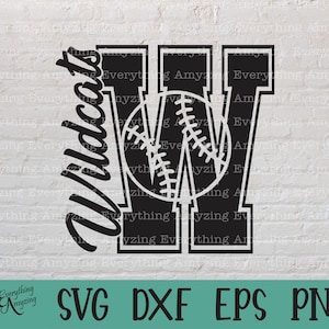 Wildcats Baseball svg, Wildcats Mascot svg, Wildcats School Baseball, Wildcats Spirit, Wildcats svg, Cricut, Silhouette, svg, png, eps, dxf