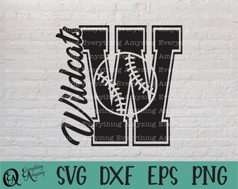 Wildcats Baseball svg, Wildcats Mascot svg, Wildcats School Baseball, Wildcats Spirit, Wildcats svg, Cricut, Silhouette, svg, png, eps, dxf