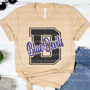 Blue Devils Svg, Blue Devils Mascot Svg, Blue Devils School Spirit Svg ...