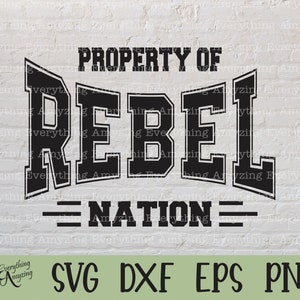 Rebel Nation svg, Rebels Mascot svg, Rebels School Spirit svg, Rebels Cheerleading, Rebels Team Gear, Cricut, Silhouette, svg, png, eps, dxf