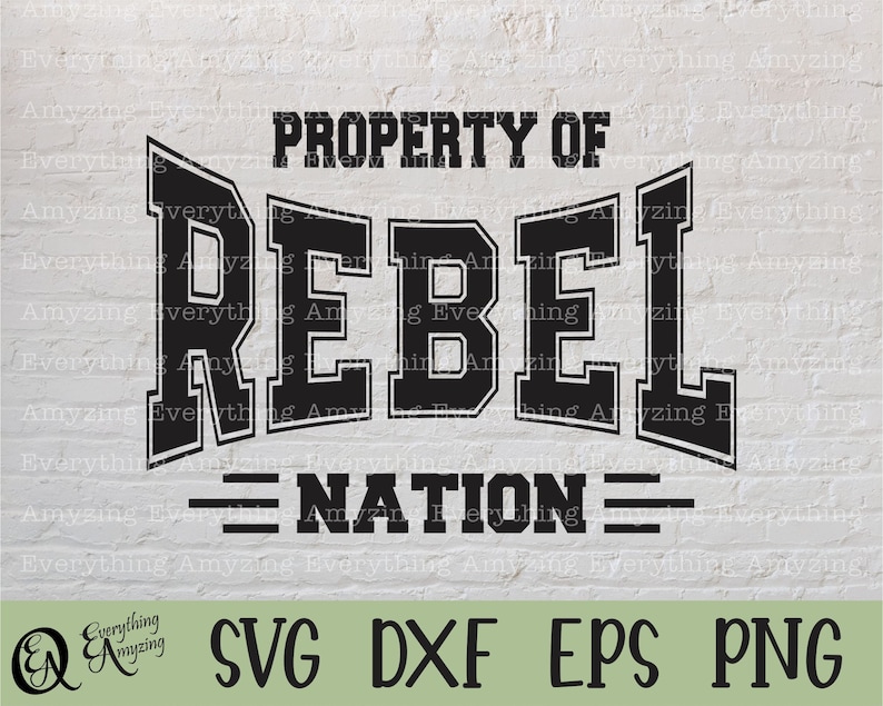 Rebel Nation Svg, Rebels Mascot Svg, Rebels School Spirit Svg, Rebels ...