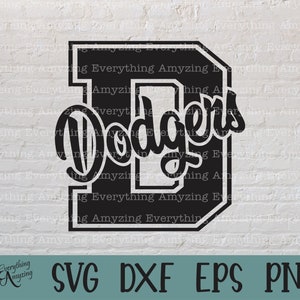 Dodgers svg, Dodgers Mascot svg, Dodgers School Spirit svg, Dodgers Cheerleading svg, Dodgers Gear, Cricut, Silhouette, svg, png, eps, dxf