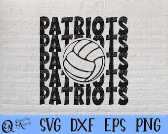 Svg de volley-ball des patriotes, mascotte des patriotes, lycée des patriotes, maman volley-ball, papa volley-ball svg, Cricut, Silhouette, svg, png, eps, dxf