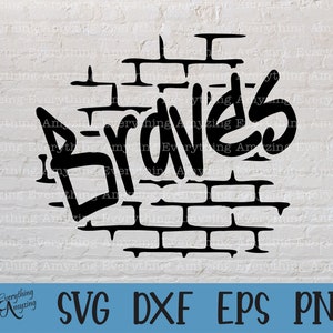 Braves Graffiti svg, Braves Mascot svg, Braves School Spirit svg, High School svg, Braves Team Gear, Cricut, Silhouette, svg, png, eps, dxf