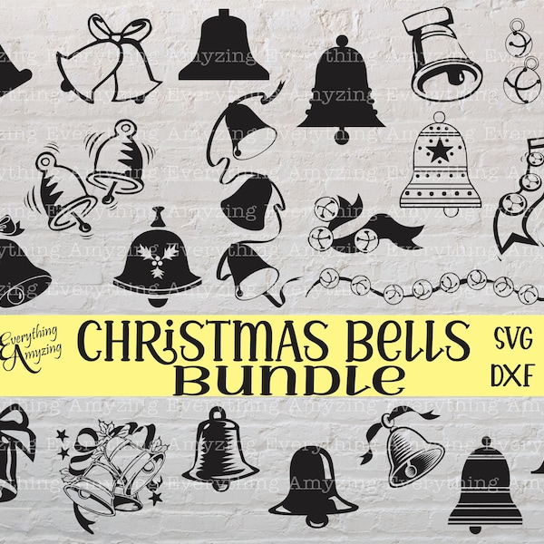 Christmas Bells Bundle SVG, Jingle Bells, Christmas clipart, Silver Bells, Christmas decals, Cricut svg, Silhouette svg, svg, png, eps, dxf