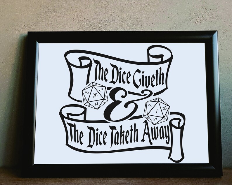 The Dice Giveth & the Dice Taketh Away Svg Dnd Dice Svg Dnd - Etsy Ireland