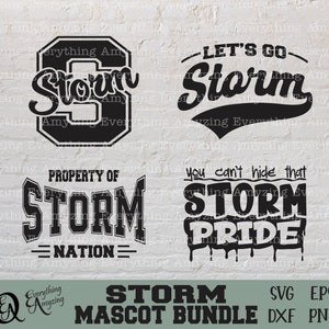 Storm Maskottchen Bundle svg, Storm School Spirit svg, Storm Cheerleading svg, Storm Team Gear svg, Storm, Cricut, Silhouette, svg, png, eps, dxf