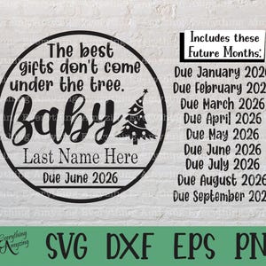 Ornement de Noël pour bébé enceinte svg, décoration de Noël pour bébé, svg faire-part de grossesse, Cricut, Silhouette, svg, png, eps, dxf