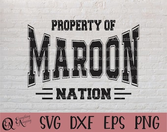 Maroon Nation svg, Maroons Maskottchen svg, Maroons Schulgeist svg, Maroons Cheerleader svg, Maroons, Cricut, Silhouette, svg, png, eps, dxf