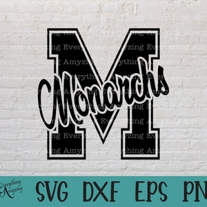 Monarchs svg, Monarchs Mascot svg, Monarchs School Spirit svg, Monarchs Cheerleading svg, Monarchs, Cricut, Silhouette, svg, png, eps, dxf