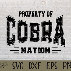 Cobra natie SVG, Cobra's mascotte SVG, Cobra's school geest SVG, Cobra's cheerleading SVG, Cobra's SVG, Cricut, silhouet, SVG, PNG, EPS, DXF